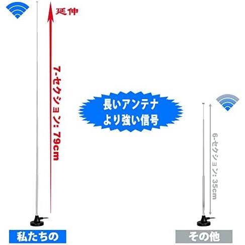 FM radio antenna interior high sensitive 3m extension cable +3 conversion adapter 7 section flexible antenna magnet base YAMAHA JVC SONY BOSE