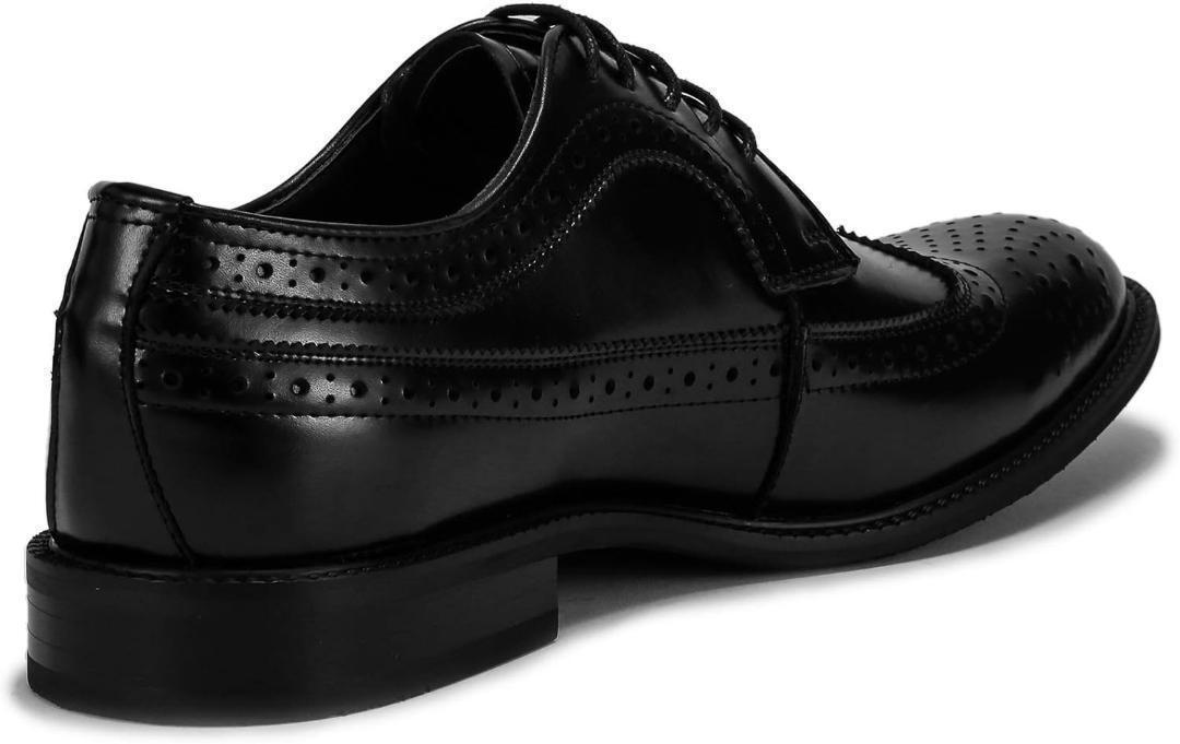 [ギオネ] ビジネスシューズ ウィングチップ 革靴 メンズ 黒 24.5 cm レザーシューズ 本革 新品未使用