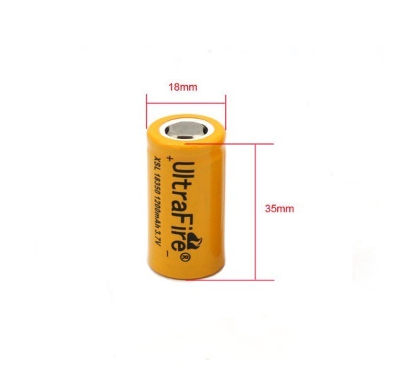 UltraFire　保護無し XSL 18350 1200mAh リチウムイオン充電池1本_画像3