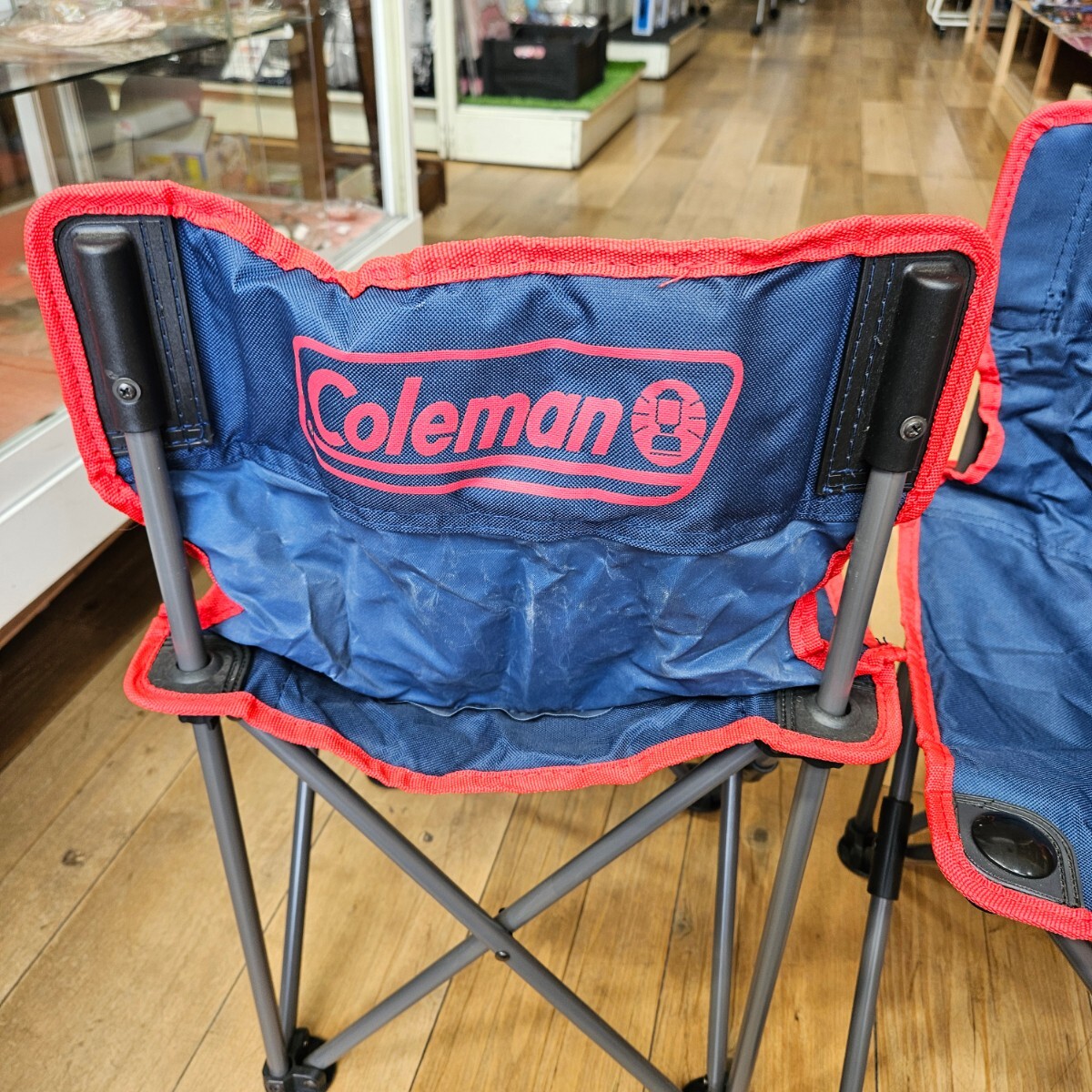 コールマン　キャンプ　折りたたみチェア　椅子　アウトドア用品　2個セット　中古　コレクション_画像6