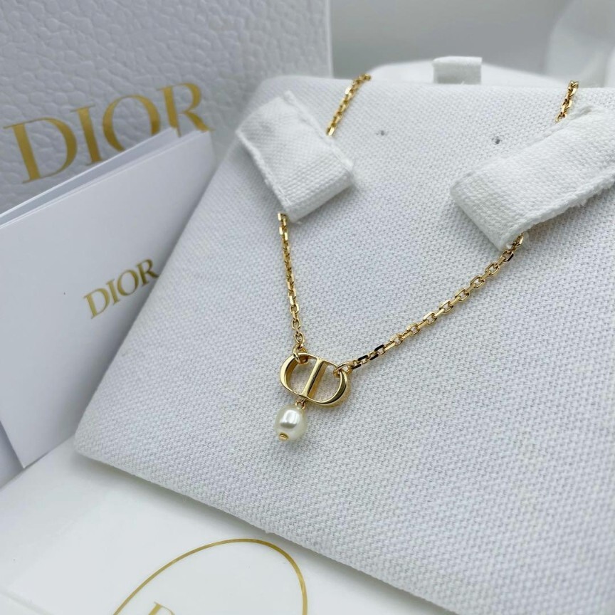 ★極美品★試着品★Christian Dior クリスチャンディオール petit CD パール ネックレス ゴールド #1043213