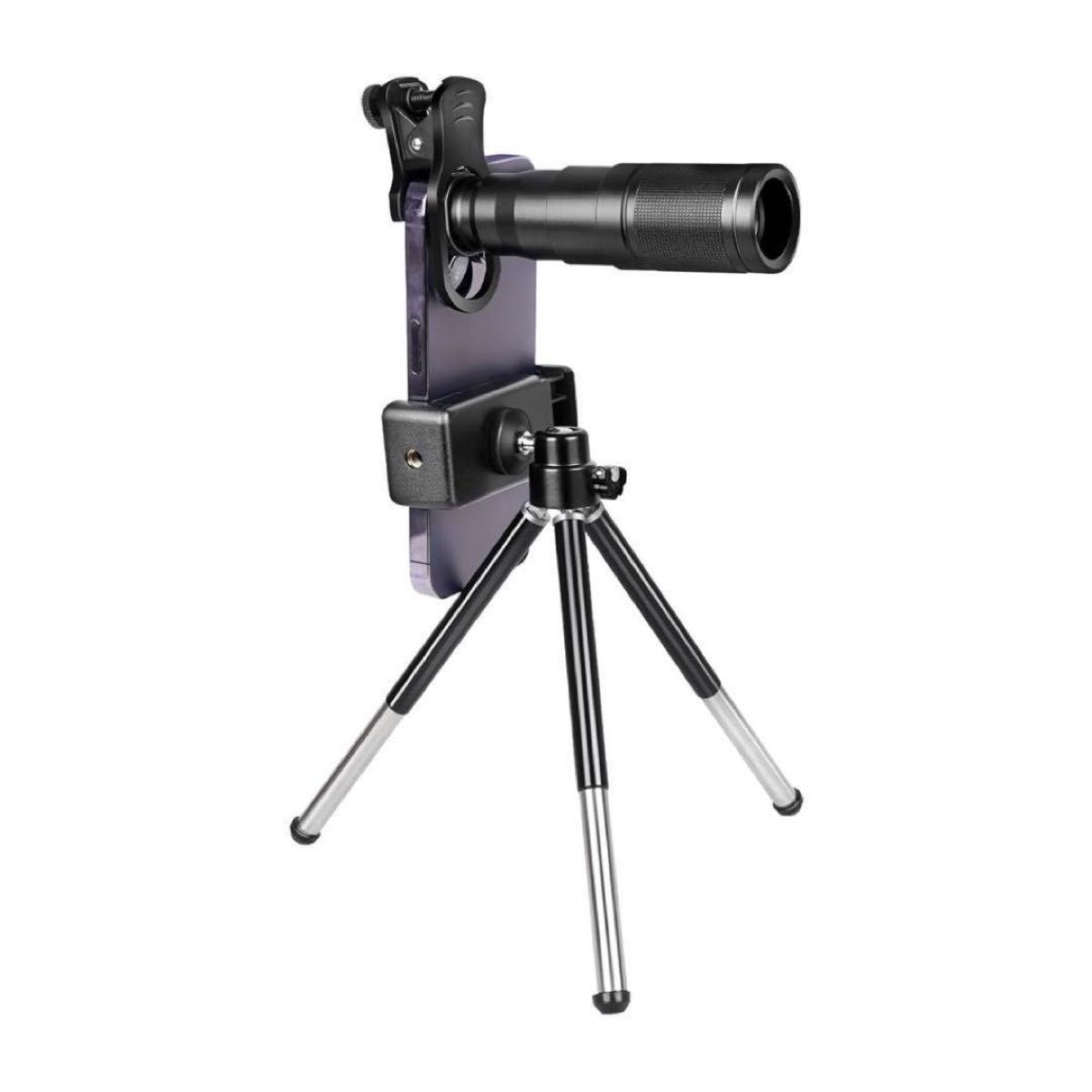 高性能　単眼鏡 望遠鏡 18倍率 ズームレンズ スマホ用 レンズ ミニ三脚付き