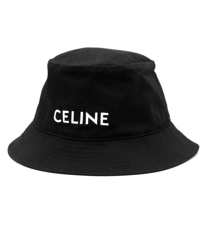 セリーヌ CELINE ■ 23SS 【 Logo Bucket Hat 2AUO4968P 】 フロント エンブロイダリー ロゴ コットン バケットハット n5025