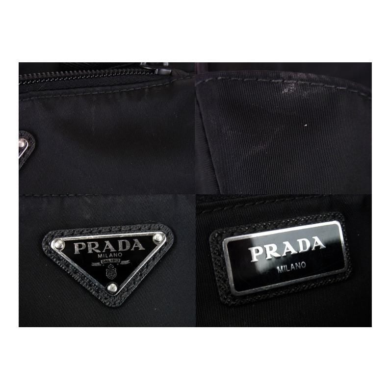 プラダ PRADA ■ 【 1BL010 】 三角 ロゴ プレート ナイロン ウエスト ボディ バッグ 32258_画像4