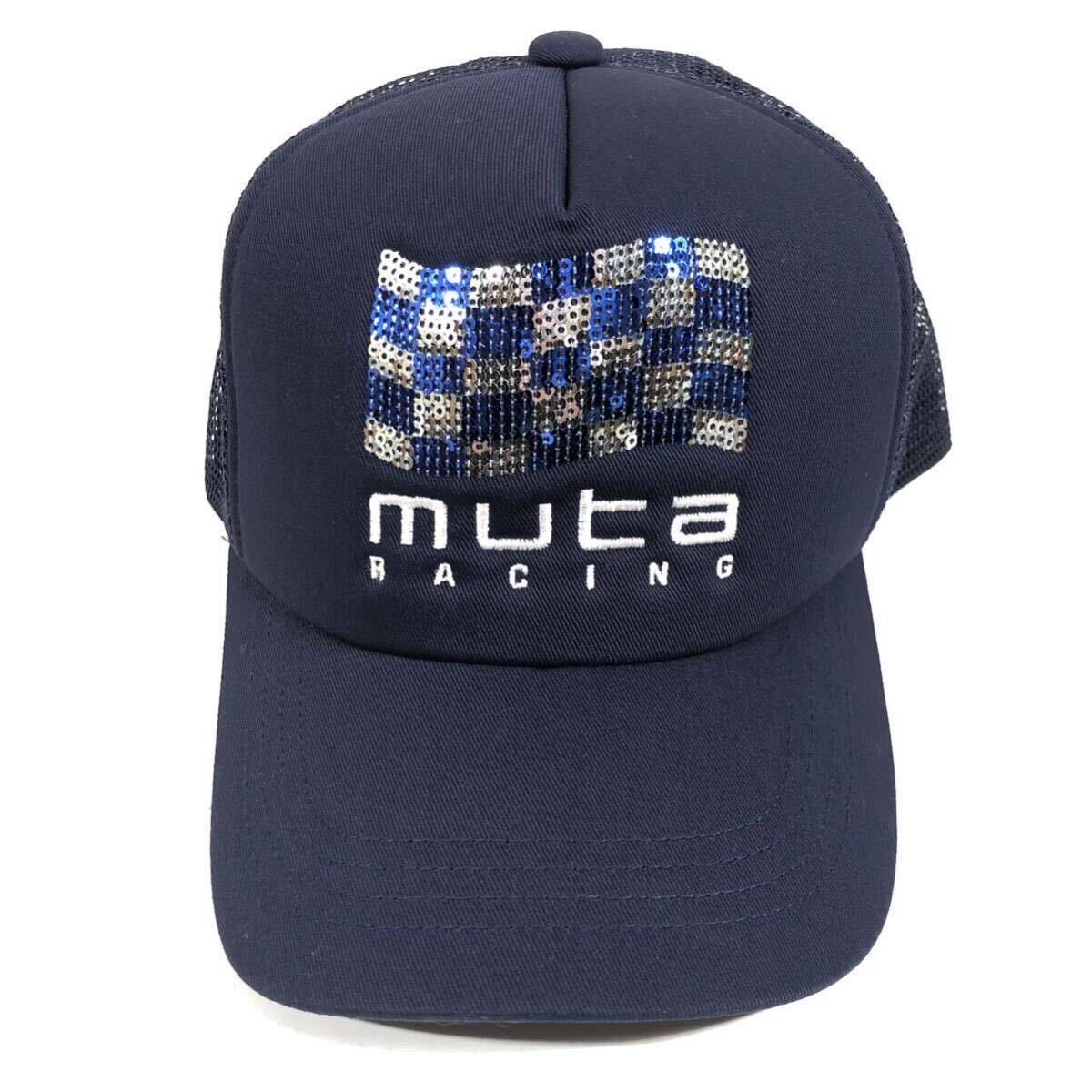 未使用品【ムータ】本物 muta ベースボールキャップ ONE SIZE 帽子 ハット RACING レーシング コットン×ナイロン メンズ レディース 5_画像1