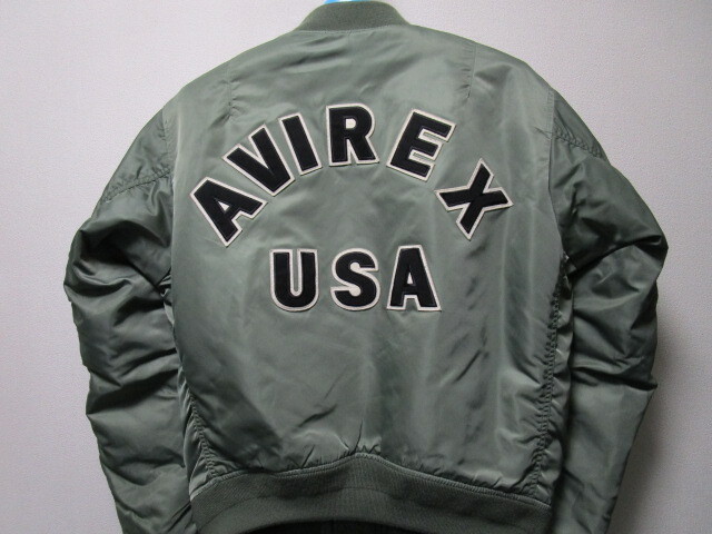 海外限定モデル！AVIREX Avf19bo01 MA-1ジャケット（アヴィレックスミリタリーコマーシャルロゴパッチワッペンMA-1ジャケットブルゾン）の画像1
