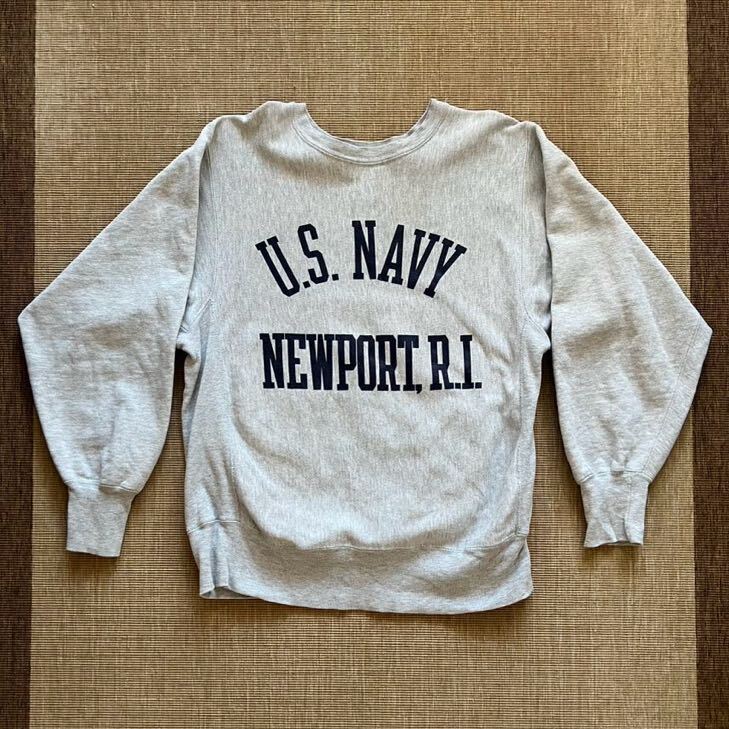 Lサイズ 80's リバースウィーブ U.S.NAVY NEWPORT.R.I トリコタグ チャンピオン CHAMPION ARMY USAFA USMA KINGSPOINT_画像2