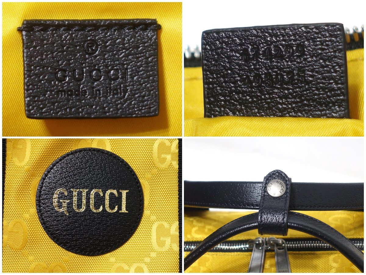 使用僅か 極美品 GUCCI グッチ OFF THE GRID BRIEFCASE 2WAY ブリーフケース ビジネスバッグ 674299 GG柄 シグネチャー ナイロン×レザー_画像7