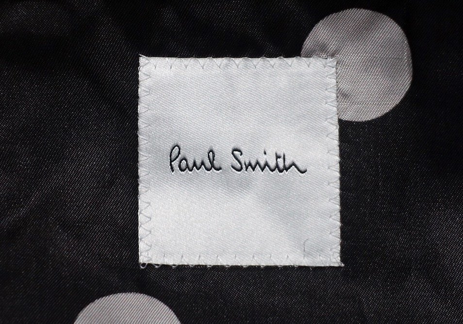 20AW 定価12.6万 超美品 Paul Smith ポールスミス メインライン ドット柄裏地 ガンクラブチェック ステンカラーコート ウール メンズ S_画像4