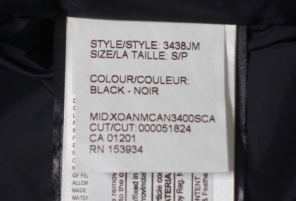  regular price 16.5 ten thousand super-beauty goods CANADA GOOSE Canada Goose JASPER PARKA 3438JM jasper Parker down jacket black men's S