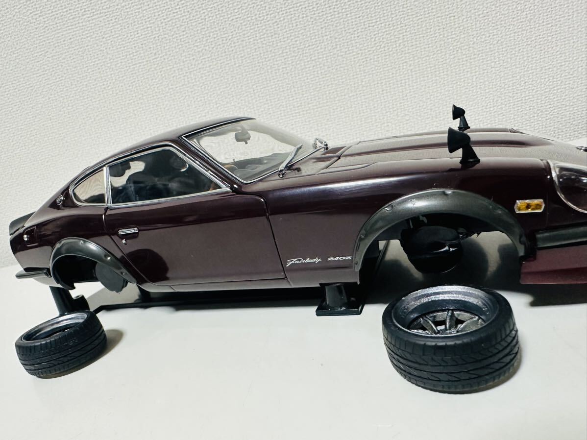 Kyosho京商/Nissan日産 FairladyフェアレディZ 240Z-G マルーン カスタム 1/18 絶版_画像9