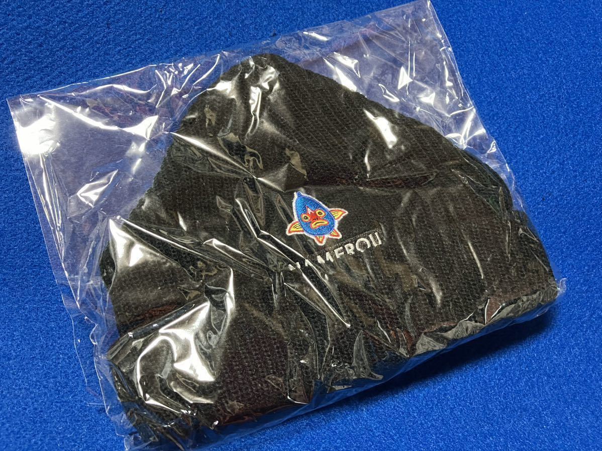 *.... embroidery knitted cap, black size F, scad,Gymmaster fishing, snowboard, ski, outdoor, high King, camp, leisure other 