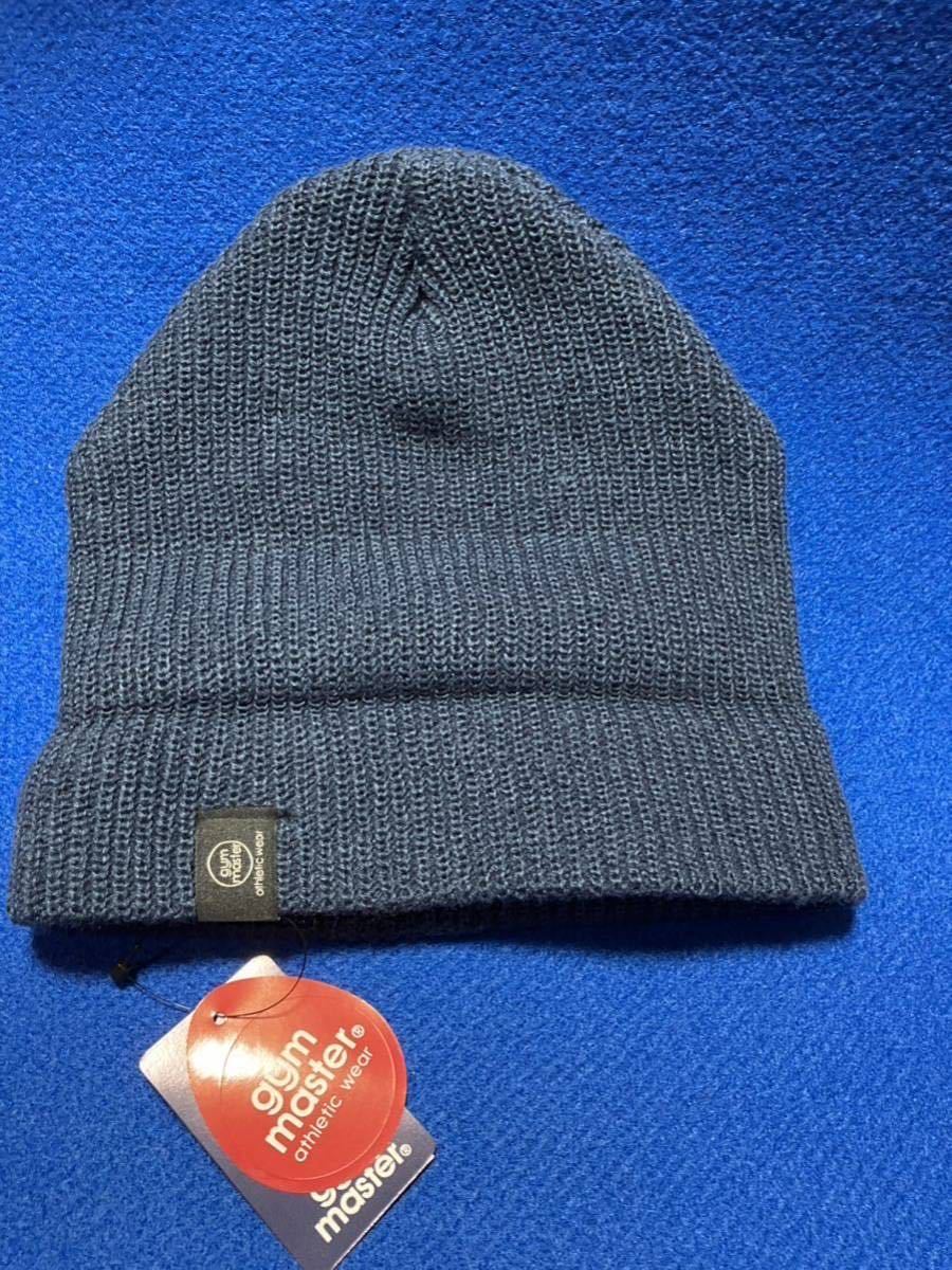 *.... embroidery knitted cap, navy, size F, scad,Gymmaster fishing, outdoor, camp, ski, high King, leisure, other 