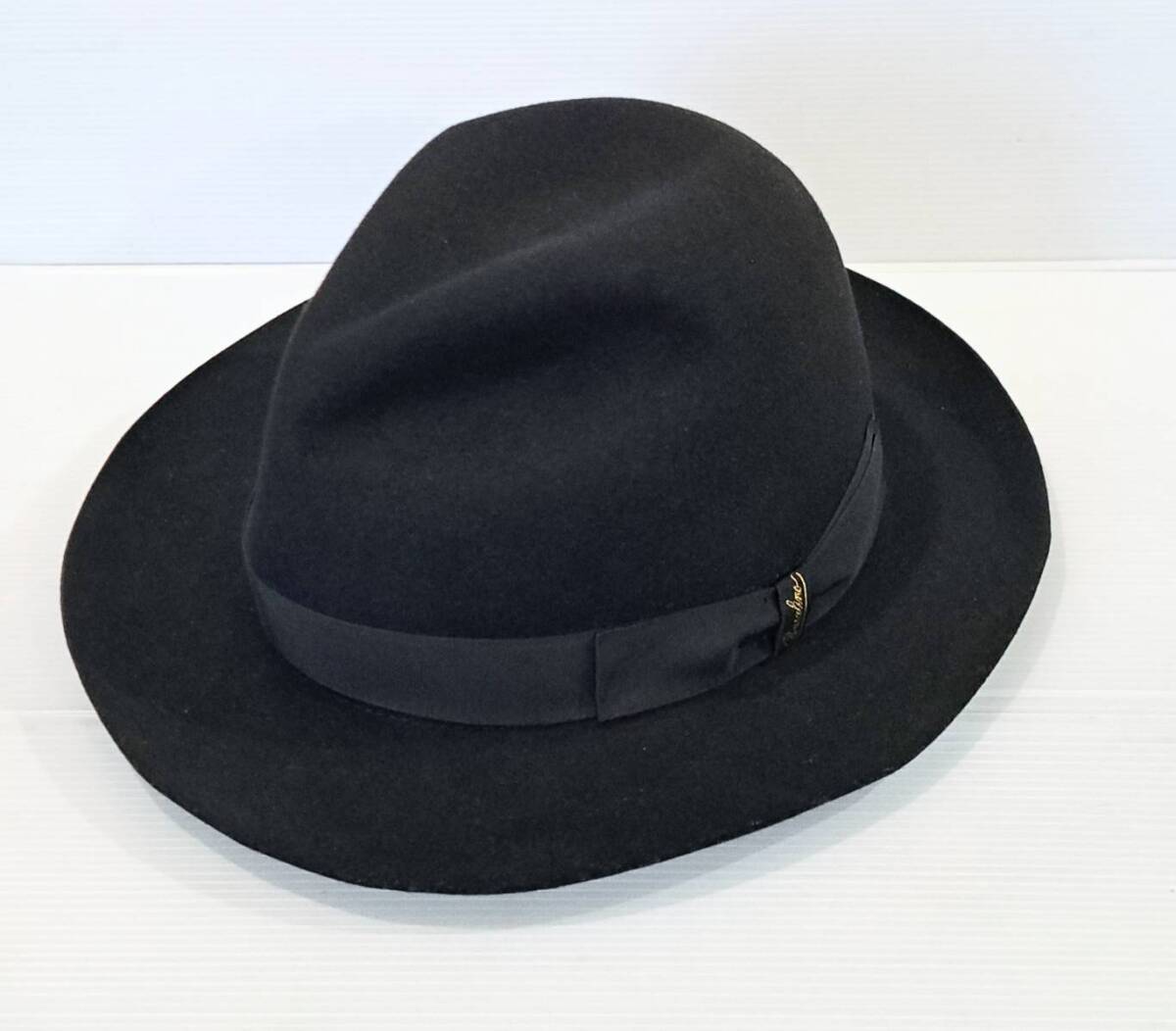 定価6.9万 美品 Borsalino ボルサリーノ ラビットファー 中折れ ハット HAT イタリア製 60 帽子 114665 チンクァンタグランミ 折り畳み可_画像7