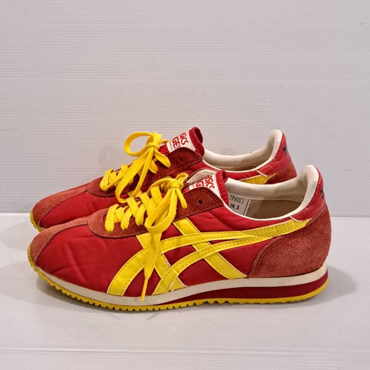 90s ビンテージ asics TIGER MONTREAL Ⅳ TFW003 アシックス タイガー モントリオール 4 スニーカー 24.5㎝ オニツカタイガー 赤 90s ビンテージ asics TIGER MONTREAL Ⅳ TFW003 アシックス タイガー モントリオール 4 スニーカー 24.5㎝ オニツカタイガー 赤