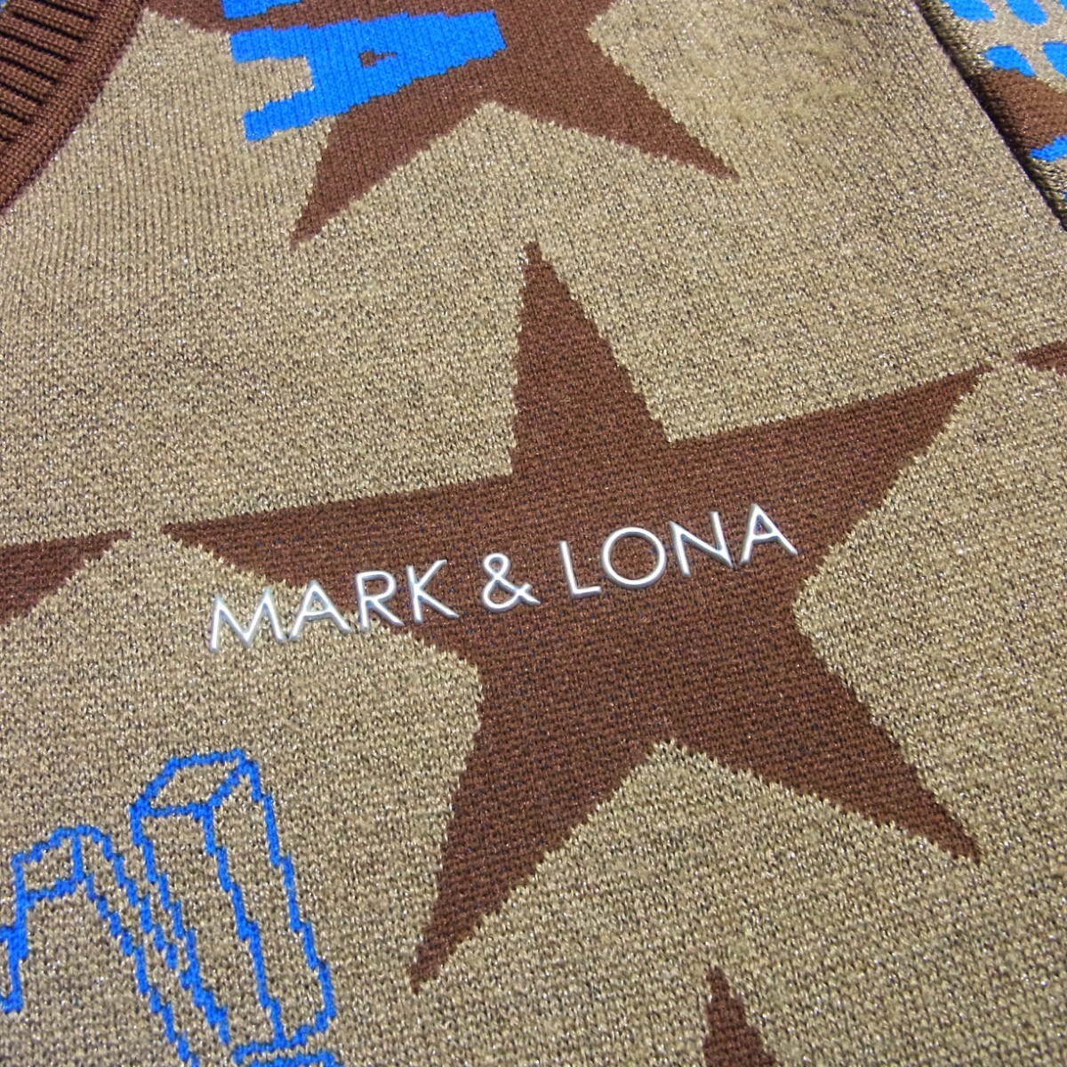 MARK&LONA マーク&ロナ Comic Star V Pullover スター 星柄 V MARK&LONA マーク&ロナ Comic Star V Pullover スター 星柄 V