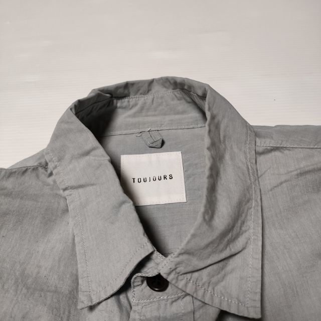 Toujours コットンロングシャツ シャツ ワンピース グレー系 トゥジュー 4-0222M 221797_画像3
