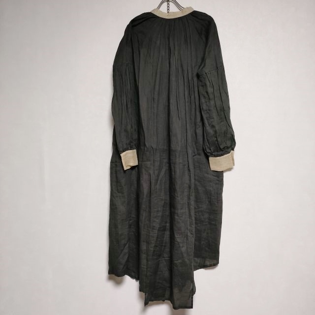 Tabrik ラミーリネンギャザー ドレス ワンピース ブラック タブリク 4-0225M 225439_画像2