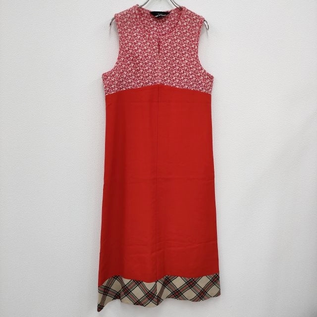 tricot COMME des GARCONS 90年代 Docking Design Dress ドッキングドレス ワンピース レッド トリココムデギャルソン 4-0301M 221995_画像1