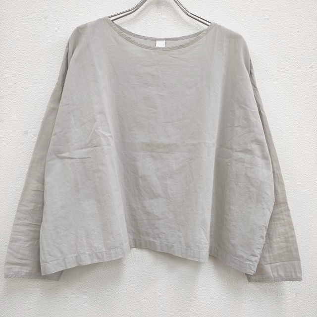 Yoli YL-TP15-23AW Simple wide blouse ワイド サイズF ブラウス シャツ 23AW ライトグレー ヨリ 4-0302M 234378