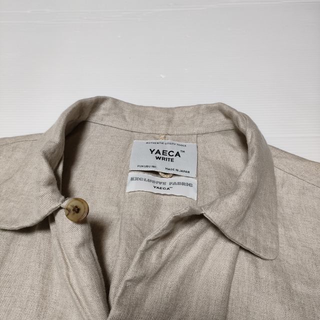 YAECA write 99108 WORK SHIRT DRESS リネン ワークシャツ ワンピース オートミール キナリ ヤエカ 4-0303M 225099_画像3