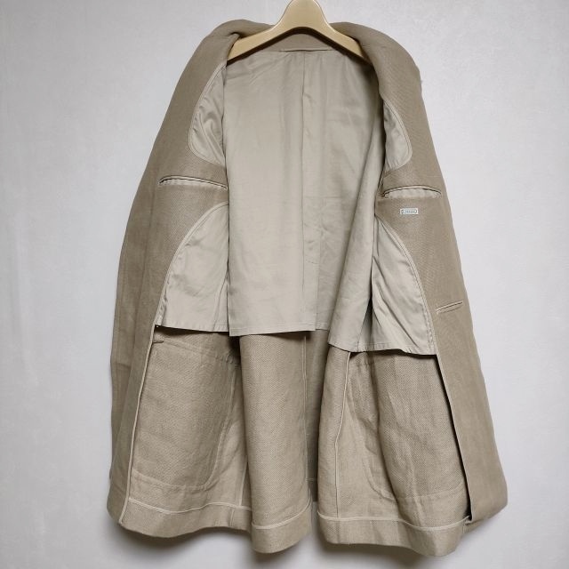 A.PRESSE Linen Half Coat リネンハーフコート 定価121000円 コート 23SS ベージュ アプレッセ 4-0303M F95246_画像3