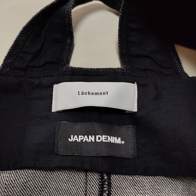 Lachement BACK DESIGN FLARE DRESS JAPAN DENIM ジャンパースカート サロペット ネイビー ラシュモン 4-0307G 233198_画像3