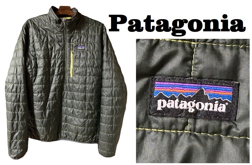 新品同然パタゴニアPatagonia★84021SP14★NanoPuffナノパフジャケット★キルティング・プルオーバー★グリーン★S_画像1