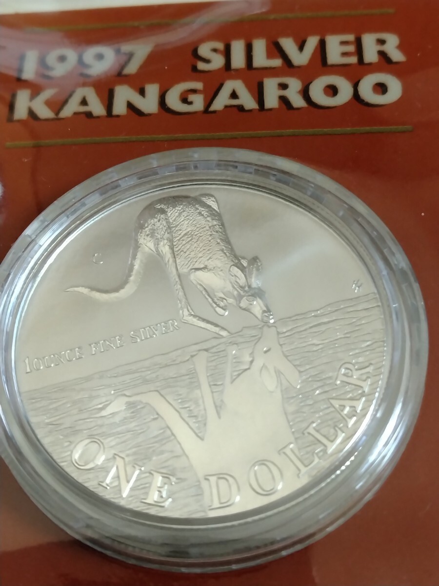 オーストラリア 1997 純銀1オンス1ドル銀貨リバースプルーフ Kangarooの画像1