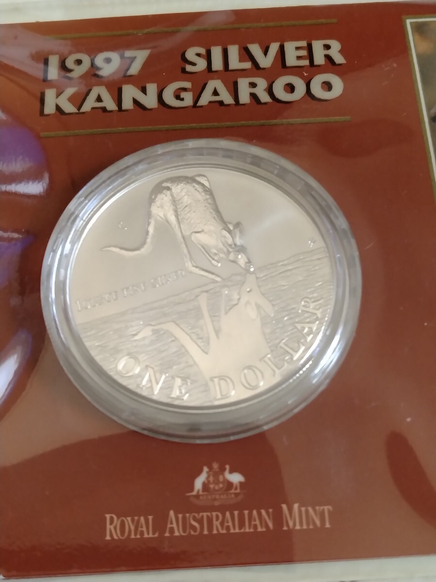 オーストラリア 1997 純銀1オンス1ドル銀貨リバースプルーフ Kangarooの画像5