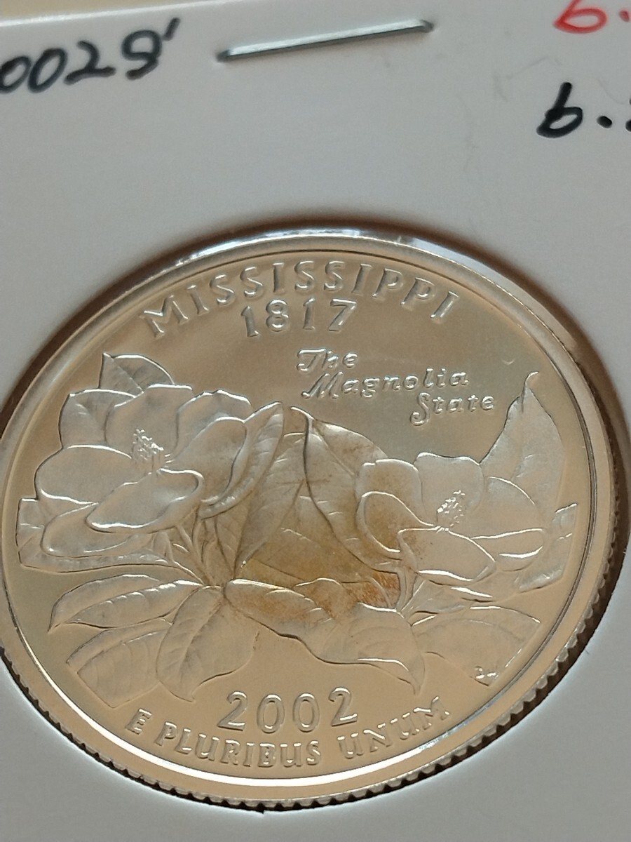 アメリカ 25セント銀貨プルーフ 3枚セット(2001s 2002s 2004s)_画像5