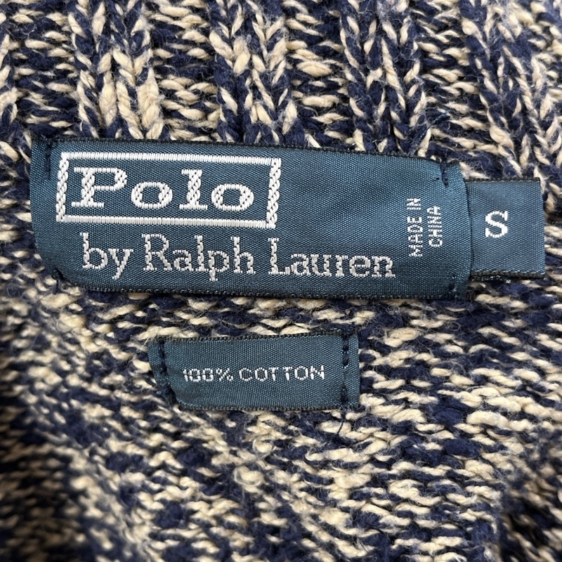 POLO by Ralph Lauren/ポロバイ ラルフローレン/ハーフボタン ハイネックニットプルオーバー/セーター/ネイビー_画像8