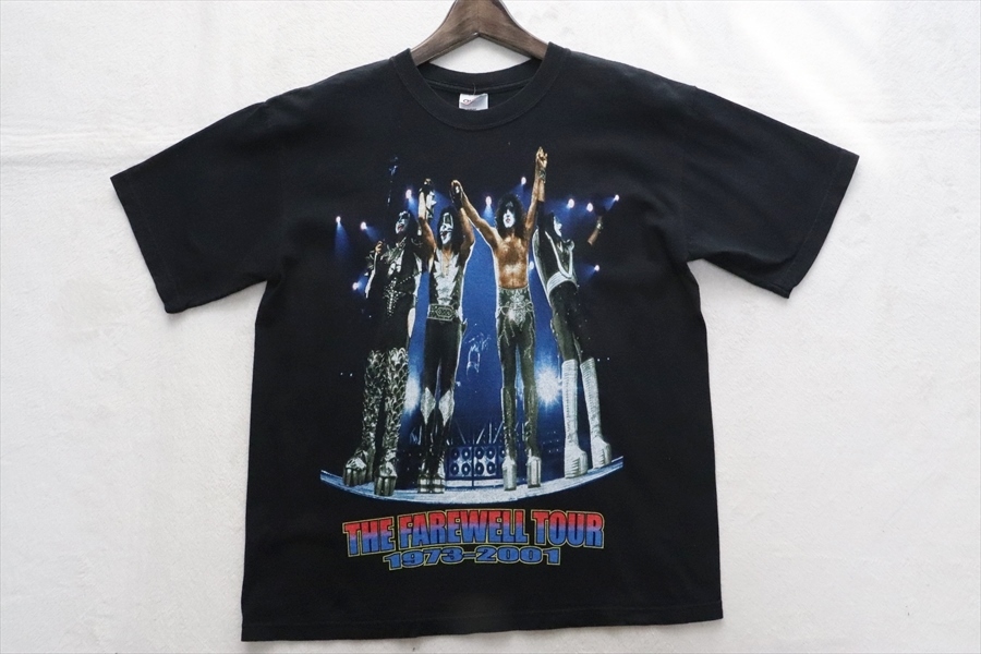 KISS 2001 世界ツアー 日本ツアー THE FAREWELL TOUR バンドTシャツ 黒 M 90's ヴィンテージ_画像1