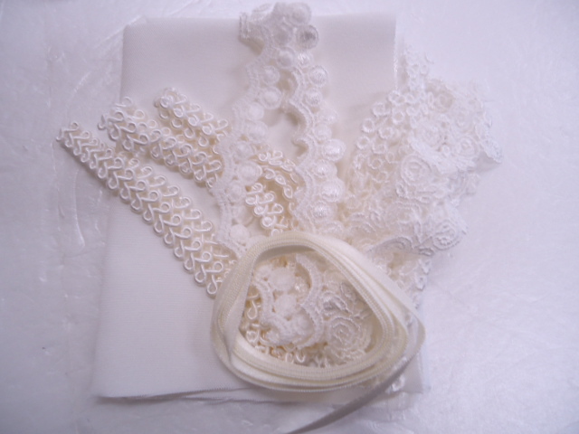 [KCM]amb-593* package pain unused *[ sun sei] ring pillow kit race line hand made wedding for wedding goods 