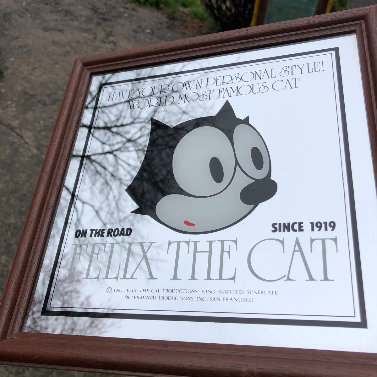 昭和レトロ ファンシーミラー パブミラー FELIX THE CAT フェリックス ザ キャット 壁掛けミラー 鏡 インテリア雑貨の画像1