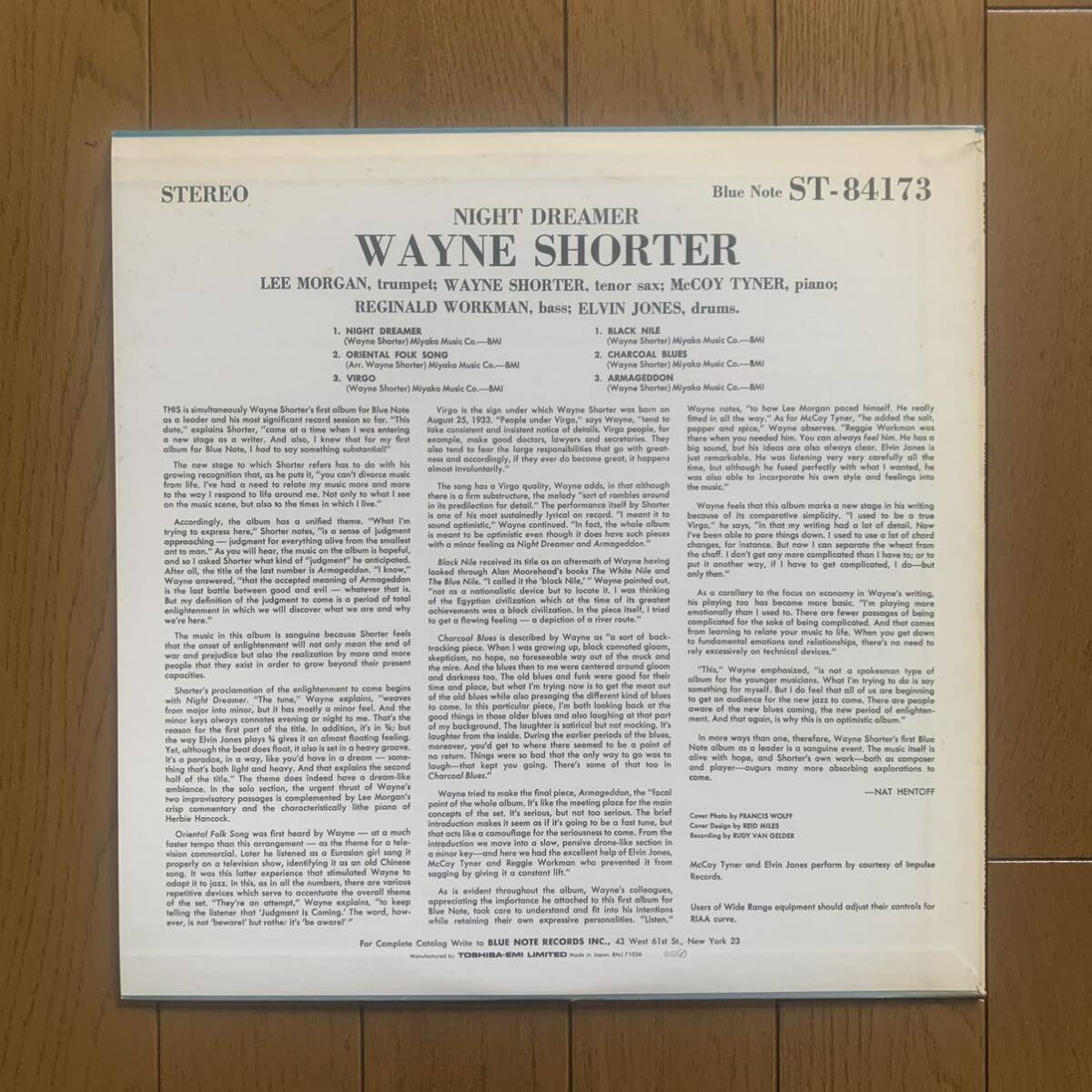 WAYNE SHORTER / NIGHT DREAMER (BLUE NOTE) 国内盤_画像2