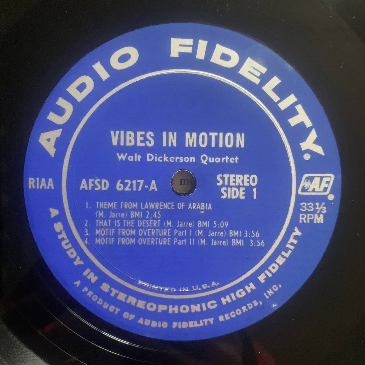 WALT DICKERSON / VIBES IN MOTION (AUDIO FIDELITY) 青ラベル - シュリンク付_画像3