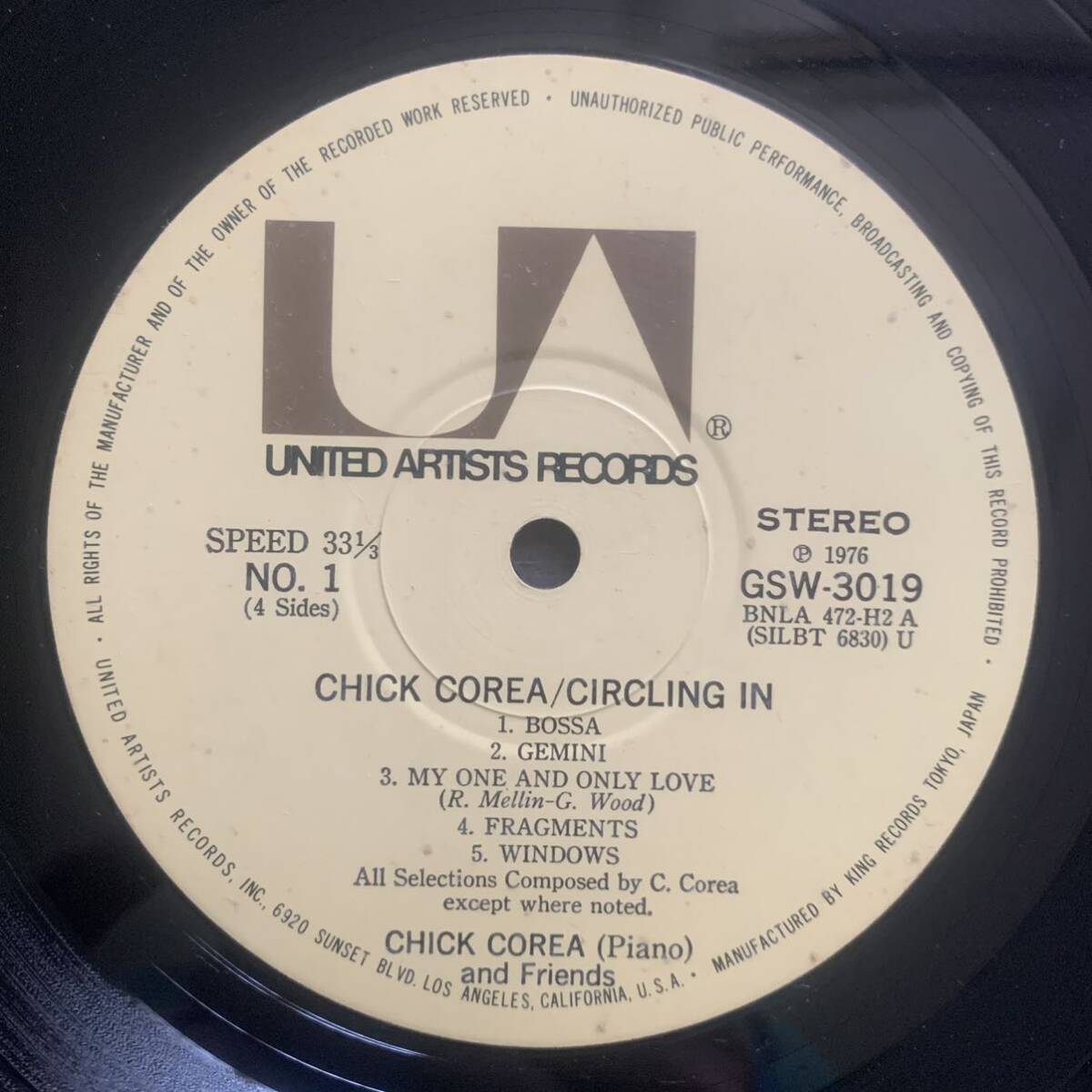 CHICK COREA / CIRCLING IN (United Artist) 国内盤 - 2LP_画像6