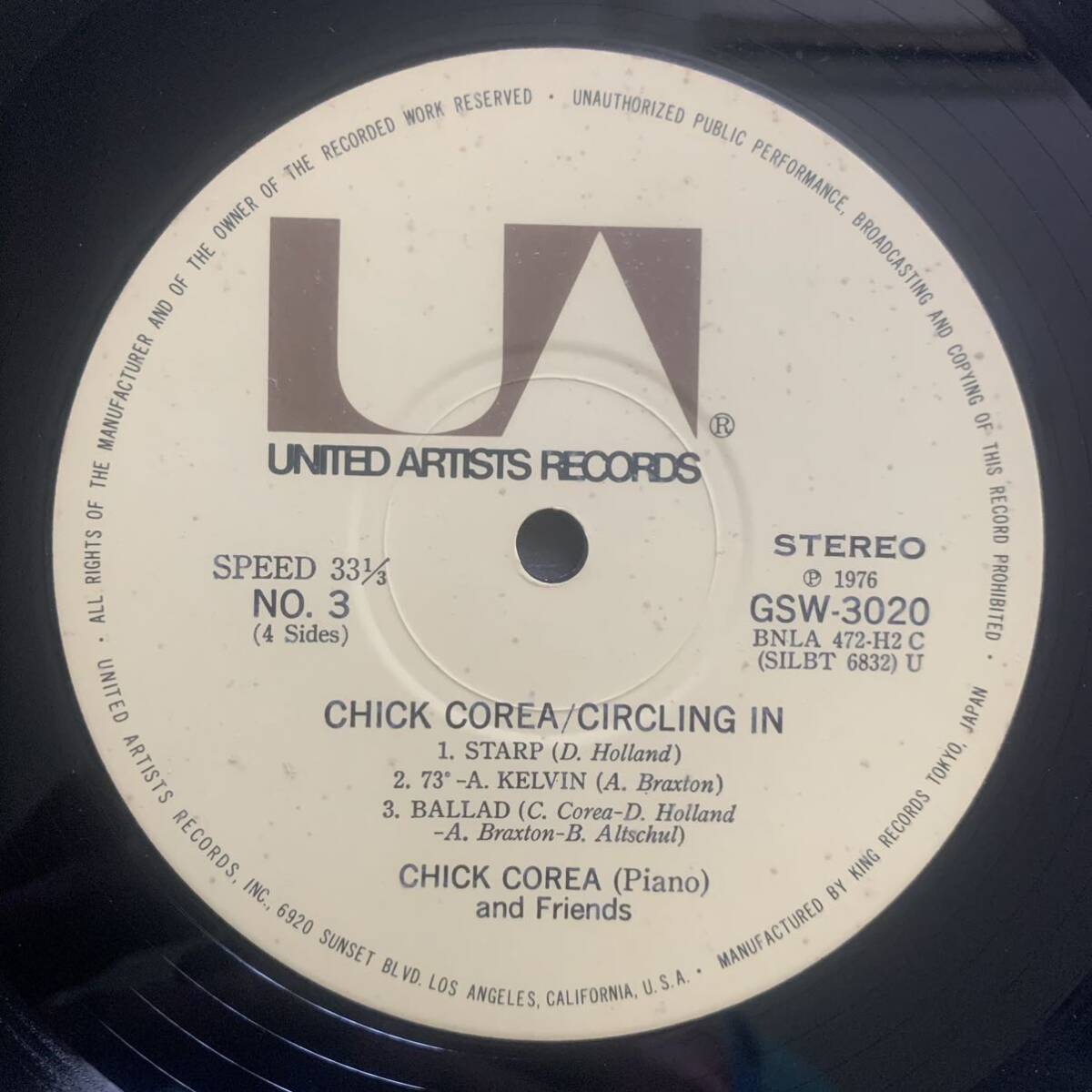 CHICK COREA / CIRCLING IN (United Artist) 国内盤 - 2LP_画像7