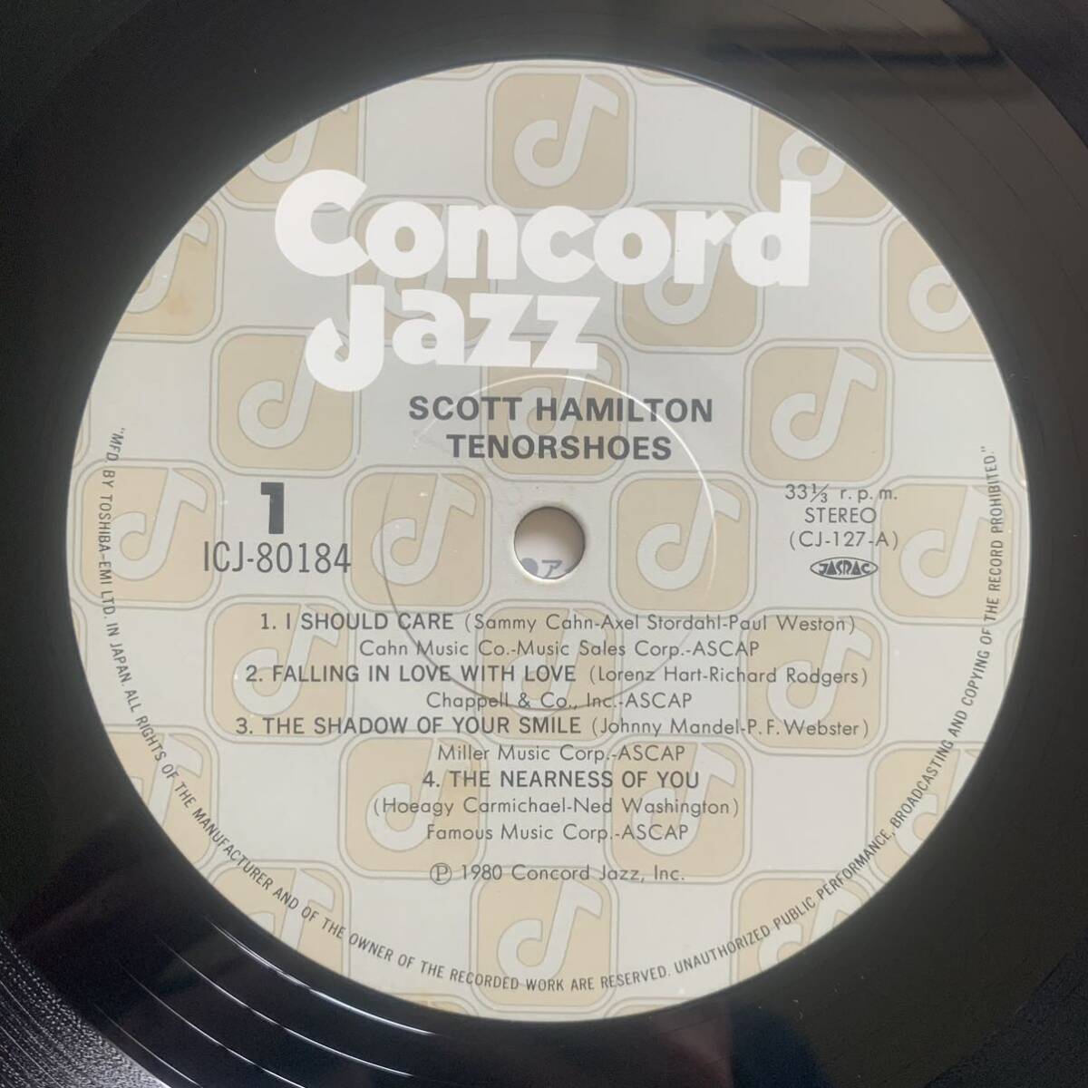 SCOTT HAMILTON / TENORSHOES (Concord Jazz) 国内盤 - 帯の画像4