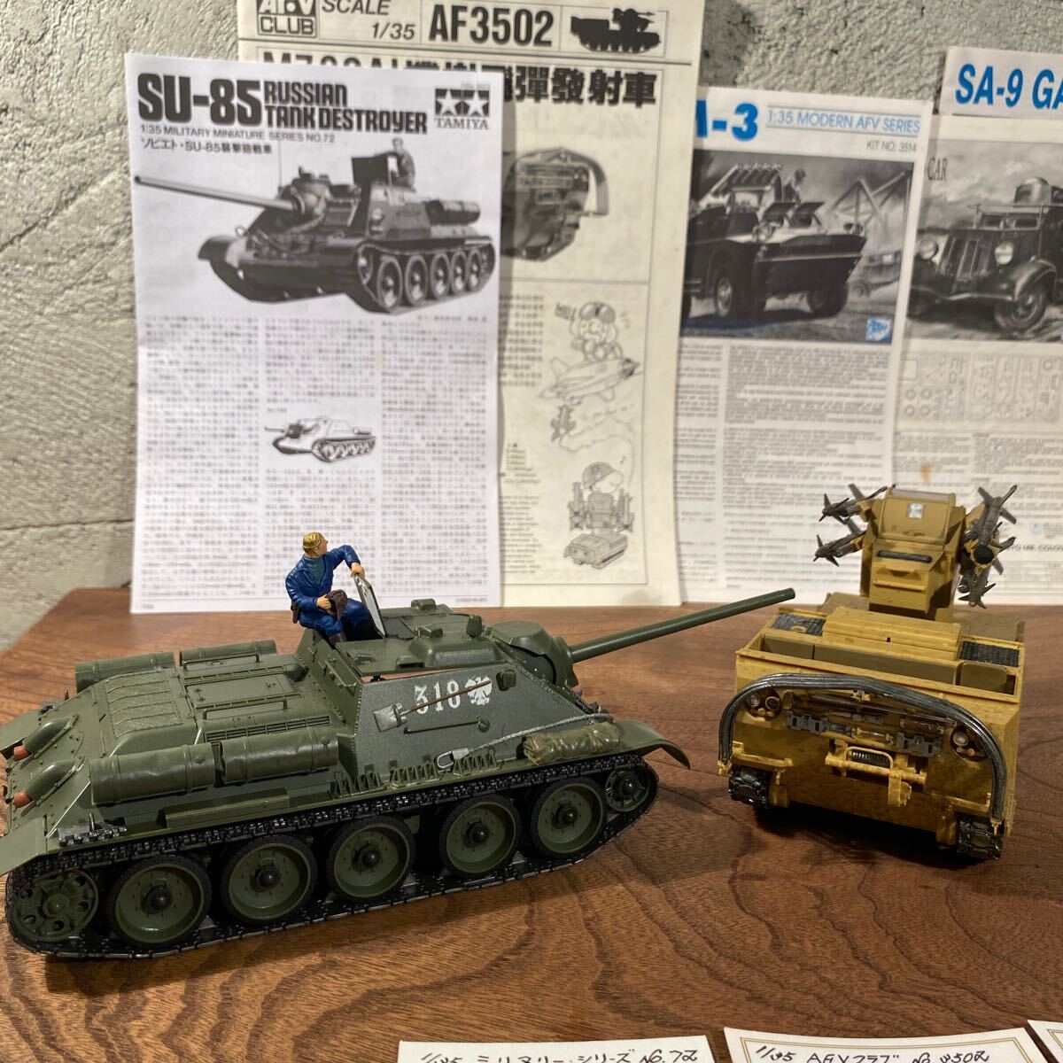 【m/11】TAMIYA タミヤ No.72 AFV CLUB No.3502 DRAGON No.3514 No.3515 No.9003 1/35 戦車 プラモデル 完成品 コレクション 引退品 の画像7