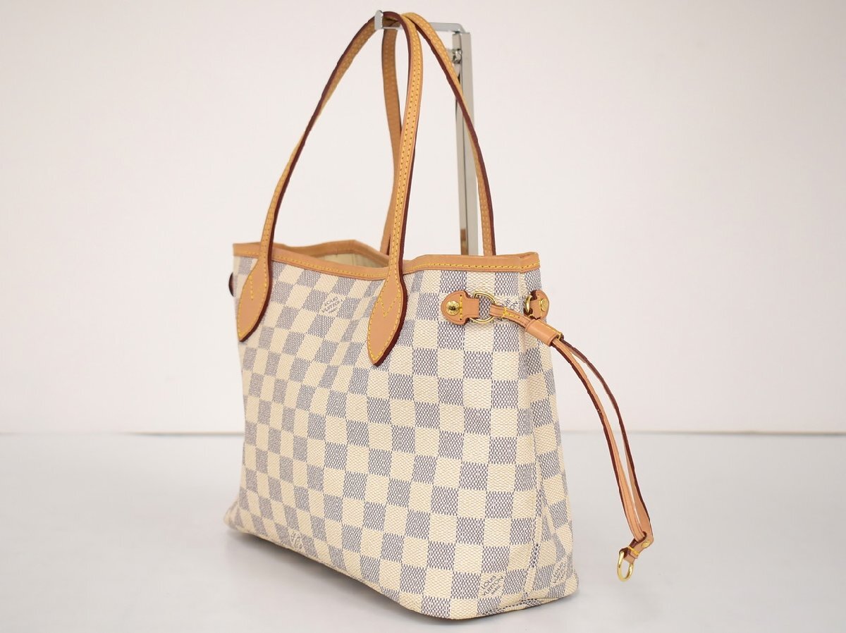 ルイヴィトン LOUIS VUITTON トートバッグ ダミエ・アズール ネバーフルPM N51110 VI1151 レディース 保存袋付き → 2403LK001