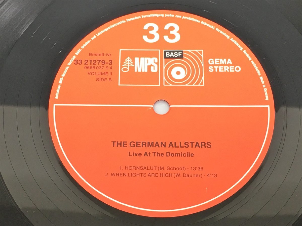 LP record Live At The Domicile The German All Stars 33 21279-3 2 sheets set 2402LBM074