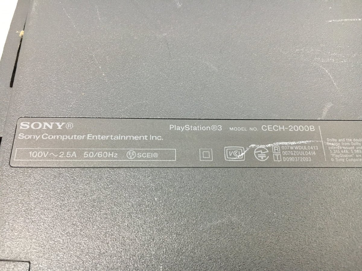 ゲームハード PS3 CECH-2000B PlayStation3 本体のみ 250GB チャコール・ブラック SONY ジャンク 2312LO170の画像5