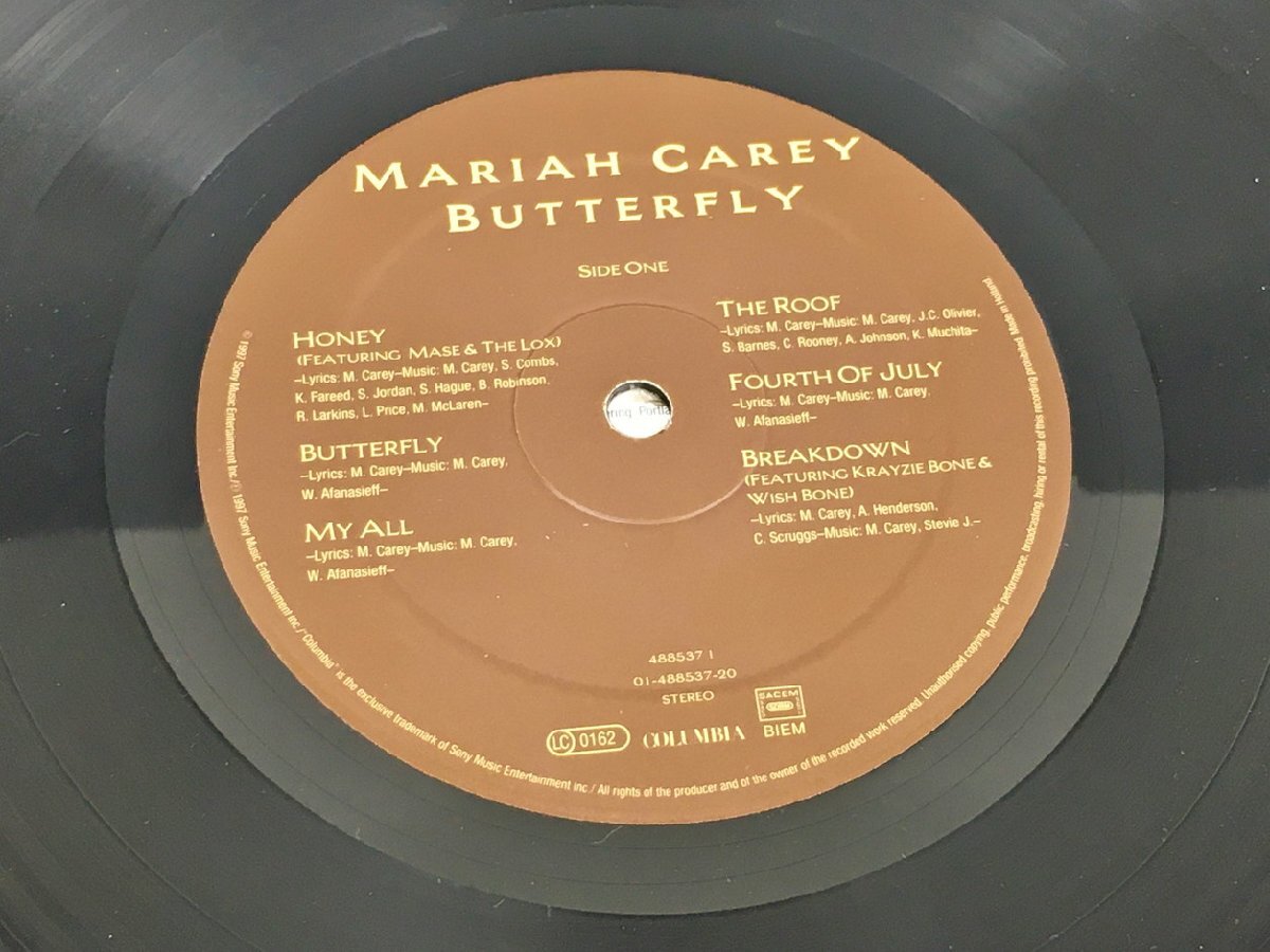 LPレコード BUTTERFLY マライア・キャリー MARIAH CAREY COLUMBIA 4885371 12インチ アナログ盤 輸入盤 2403LT101_画像6