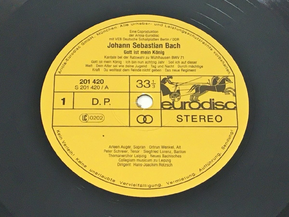 LPレコード Bach Kantaten Ratswahl Thomanerchor Leipzig 201 419-366 2403LBR065_画像4