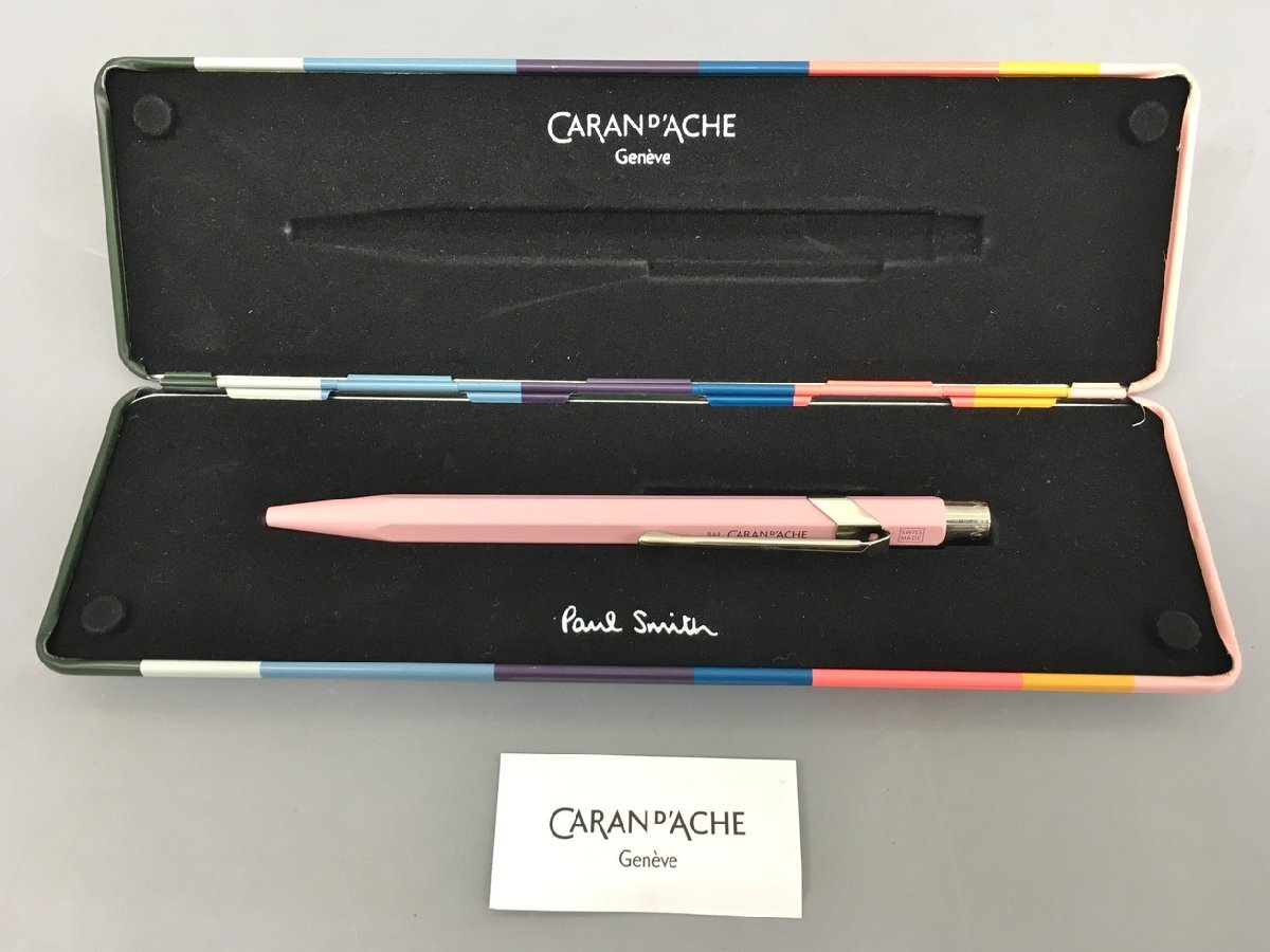 ポールスミス×カランダッシュ Paul Smith and Caran d'Ache ボールペン 849.071 ケース付き ローズピンク 2403LS395_画像4