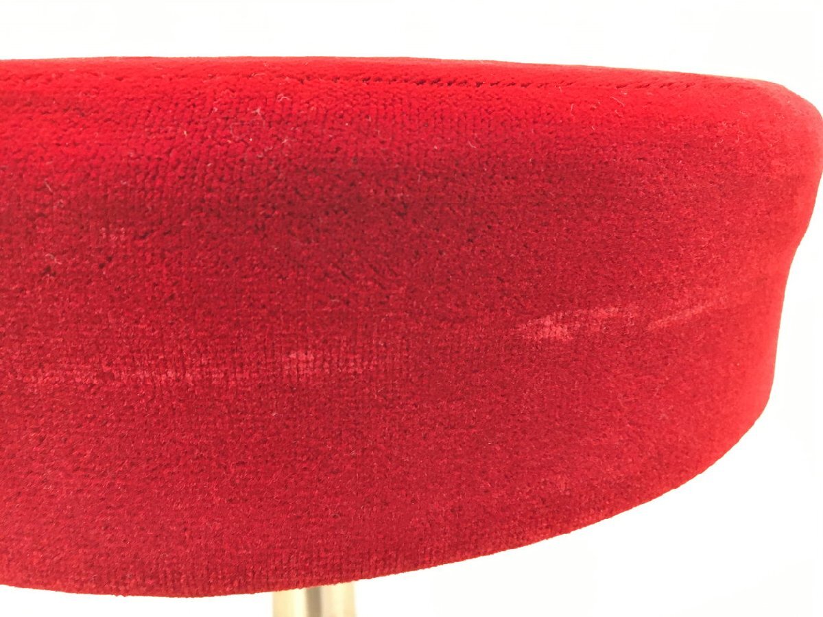 スツール 赤 丸椅子 φ37×H58cm 座面直径約33cm 2403LH002_画像8