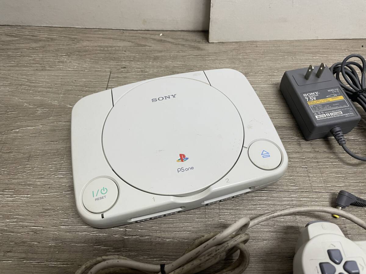 ☆ PSone ☆ PS one SCPH-100 動作品 本体 コントローラー アダプター 付属 プレイステーション Playstation SCPH-112 SONY 1611_画像2