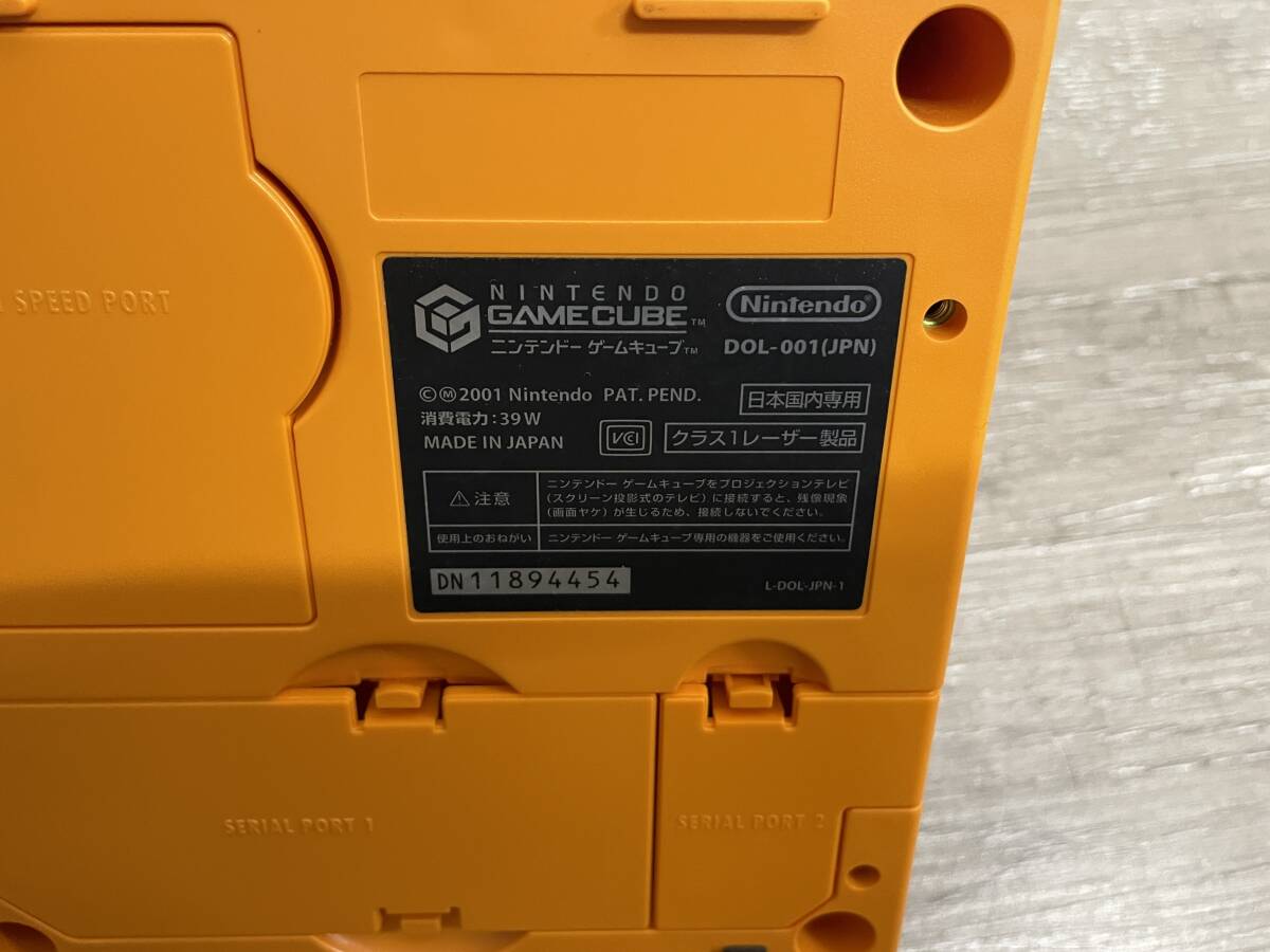 ☆ GC ☆ ゲームキューブ オレンジ 本体 動作品 本体 コントローラー アダプター ケーブル 付属 Nintendo GAME CUBE 任天堂 4454_画像8